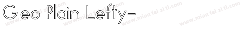 Geo Plain Lefty字体转换